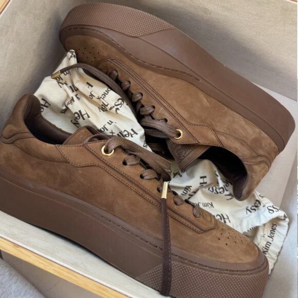 BRAND NEW Kim Jones x Hennessy Brown Suede Sneakers in Size 43 - Picture 2 of 6